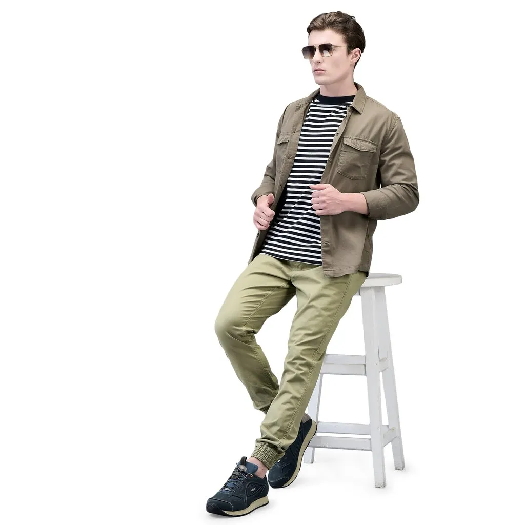 Olive Long Sleeve Shirt for Men - Thumbnail 8