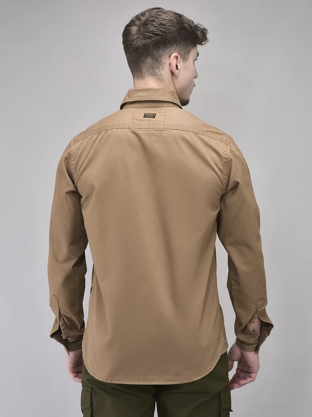 Cotton Camel Men Full Sleeve Shirt - Thumbnail 5