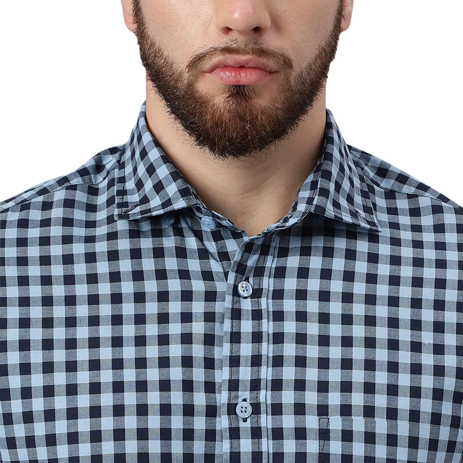 Blue/Navy Shirt for Men - Thumbnail 5