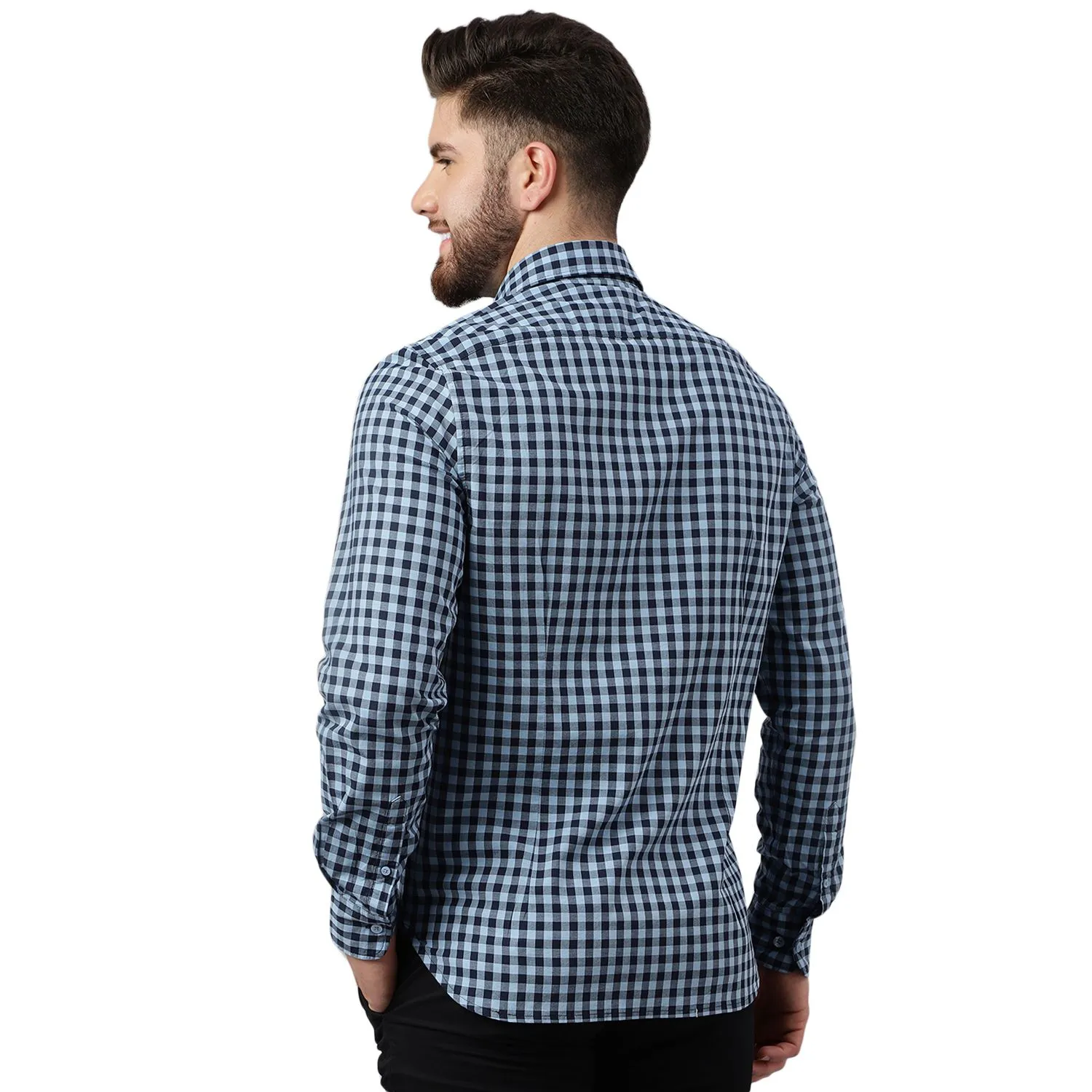Blue/Navy Shirt for Men - Thumbnail 7
