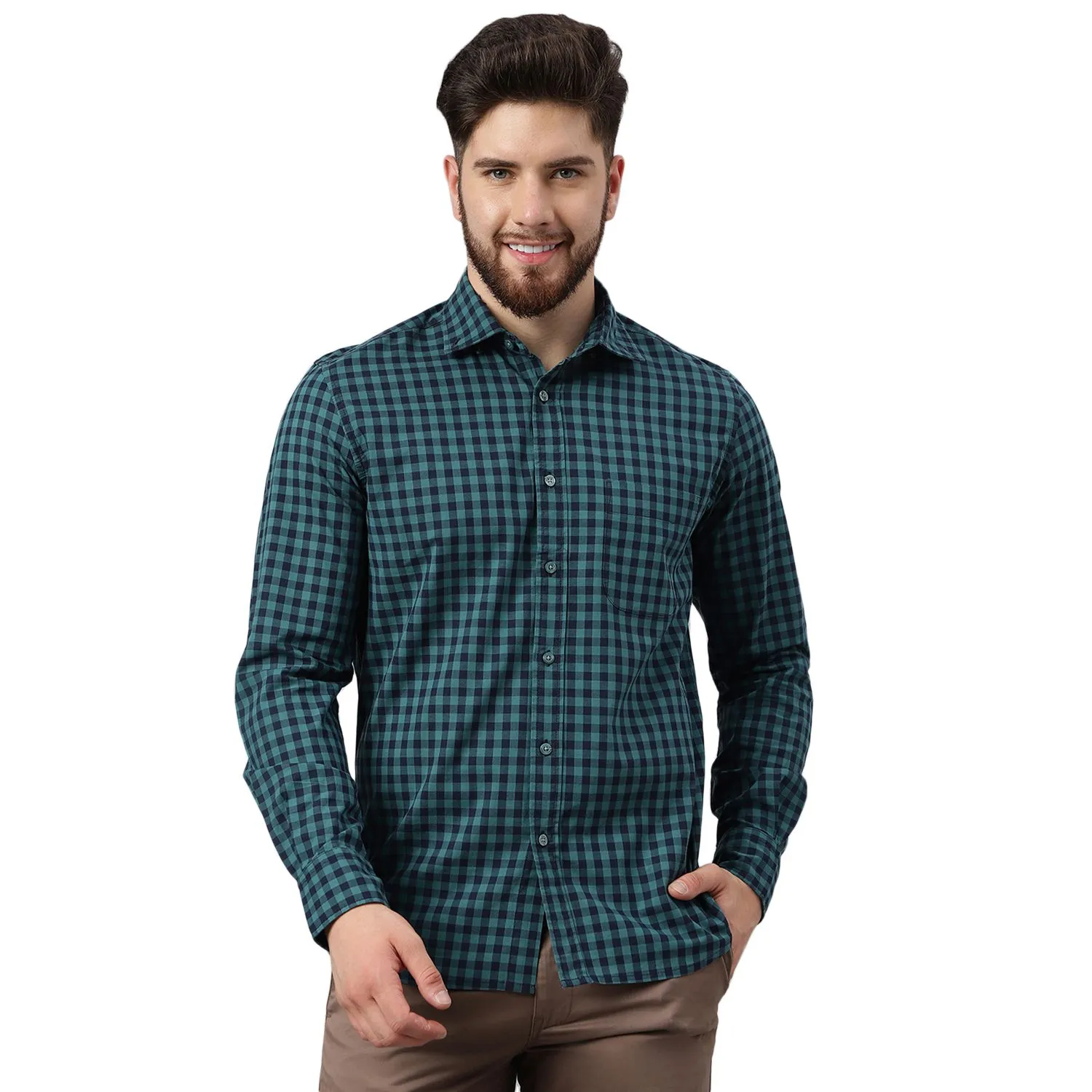 green-navy-shirt-for-men