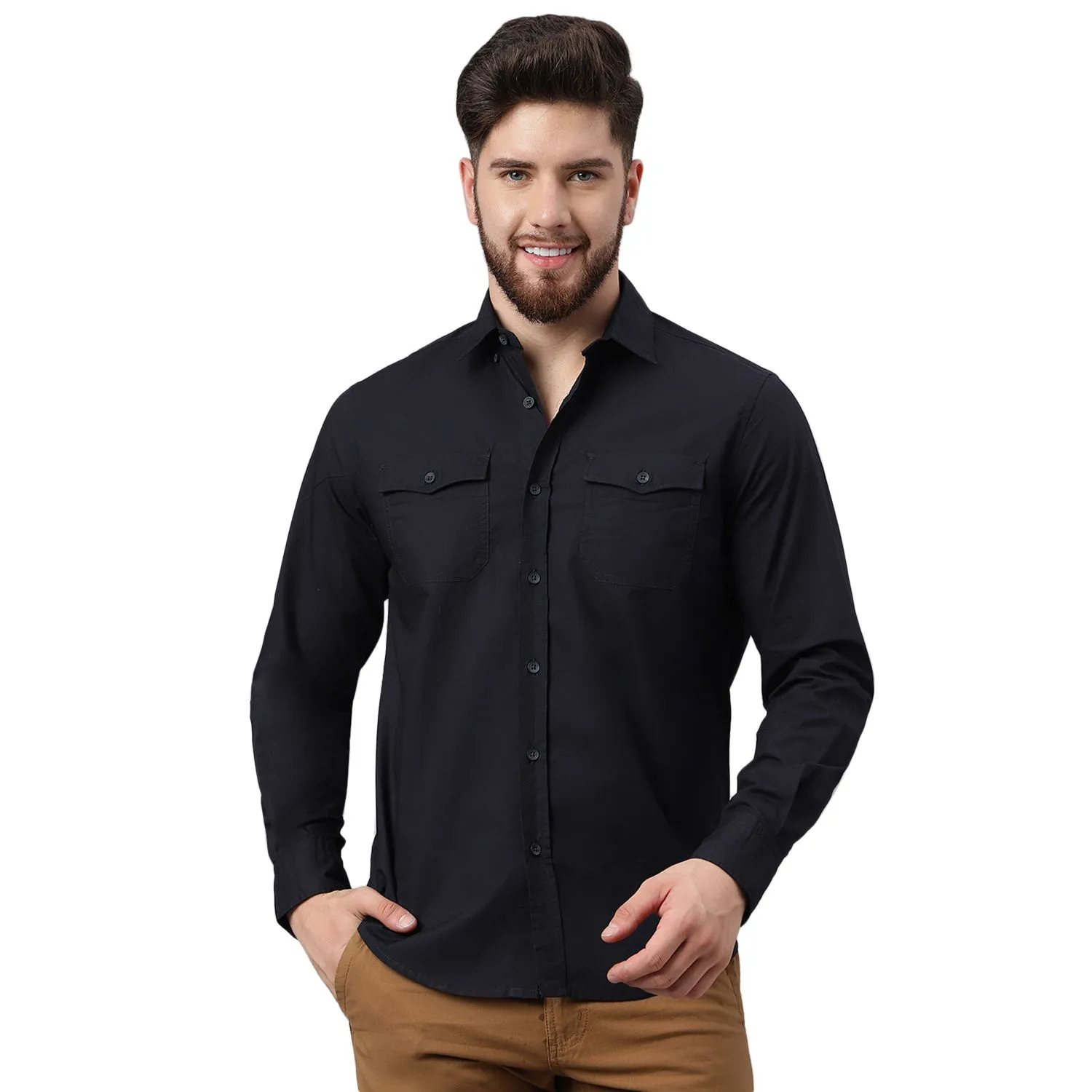 Navy Shirt for Men - Thumbnail 1