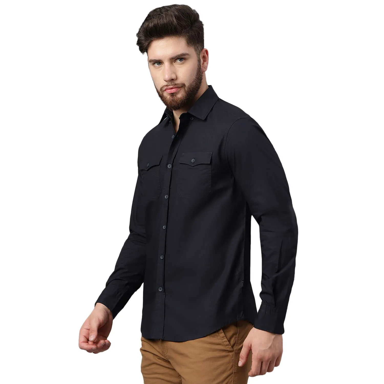 Navy Shirt for Men - Thumbnail 3