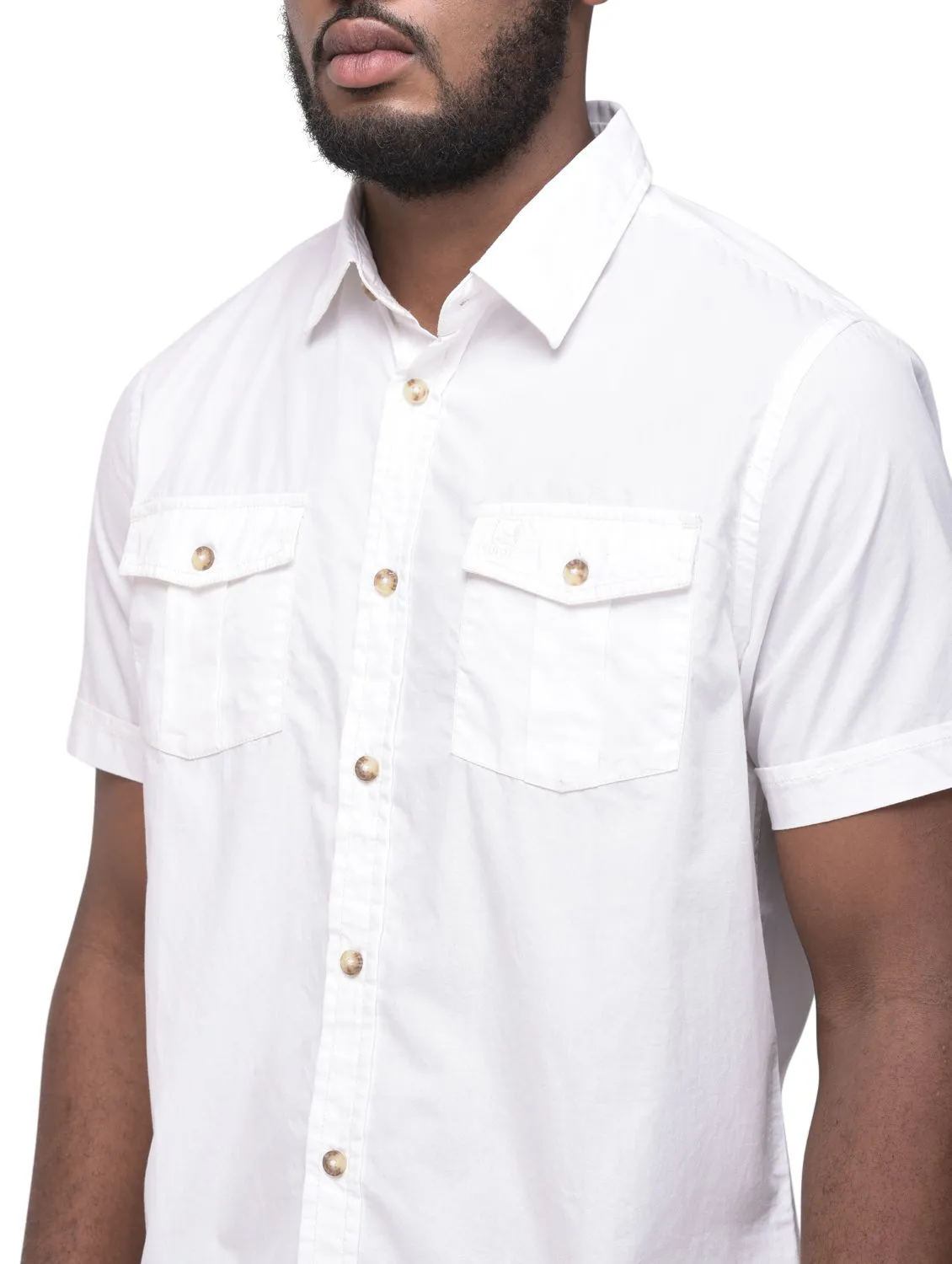 White half sleeves shirt for men - Thumbnail 3