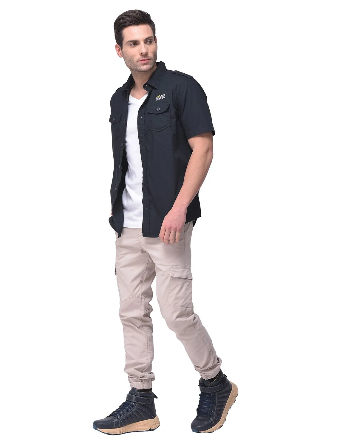 dark-navy-half-sleeves-cargo-shirt