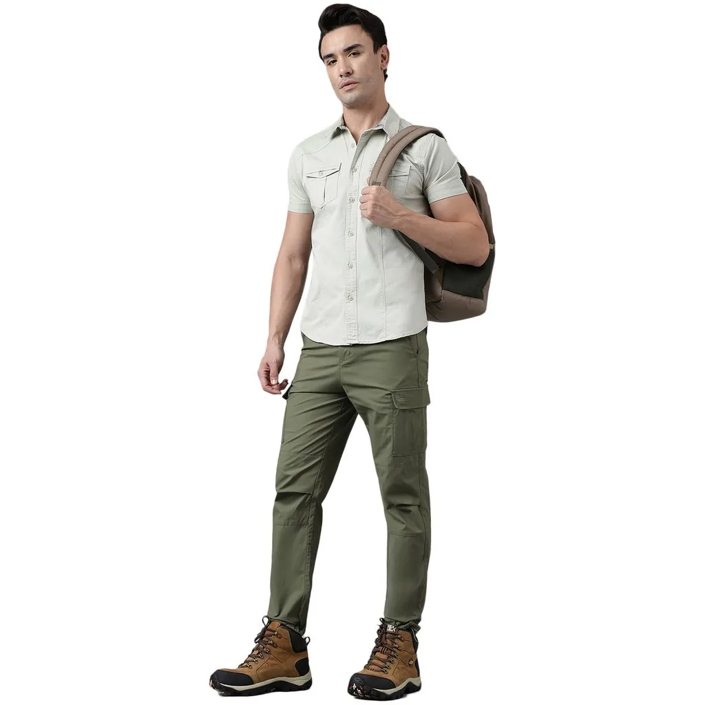 Beige Short sleeve shirt for men - Thumbnail 7