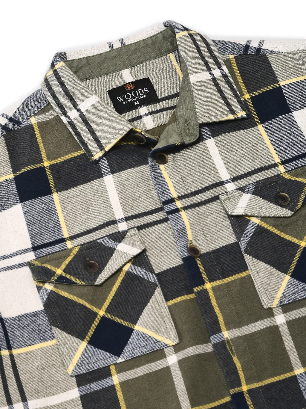 Beige Multicolored Winter Shacket For Men - Thumbnail 5