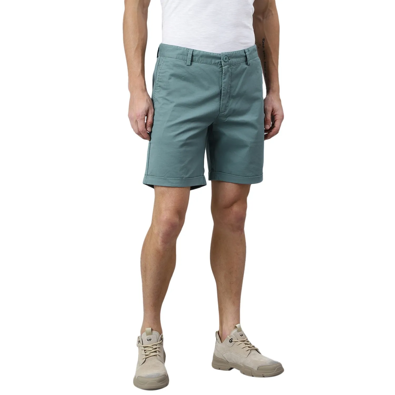 Green shorts for men - Thumbnail 3