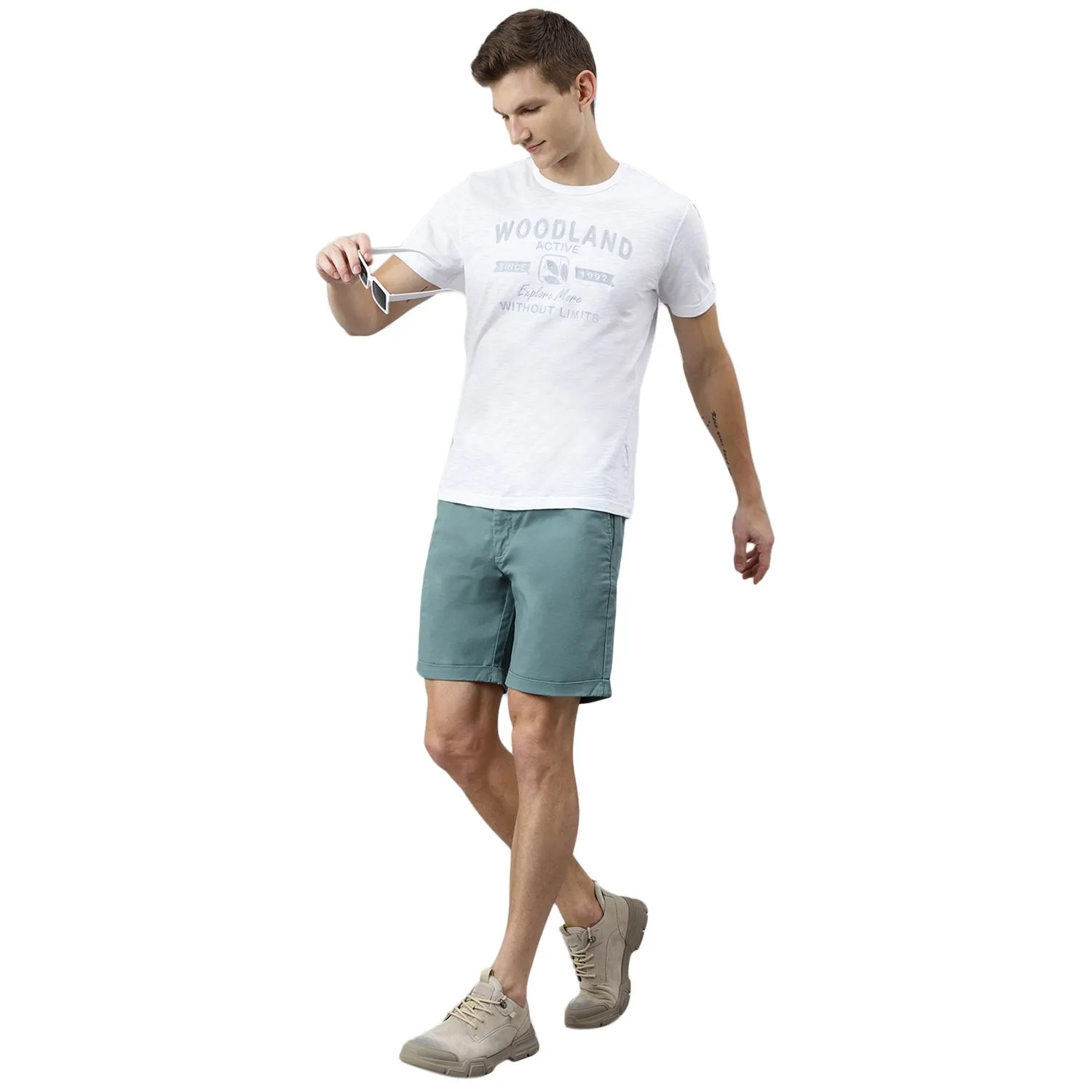 Green shorts for men - Thumbnail 8