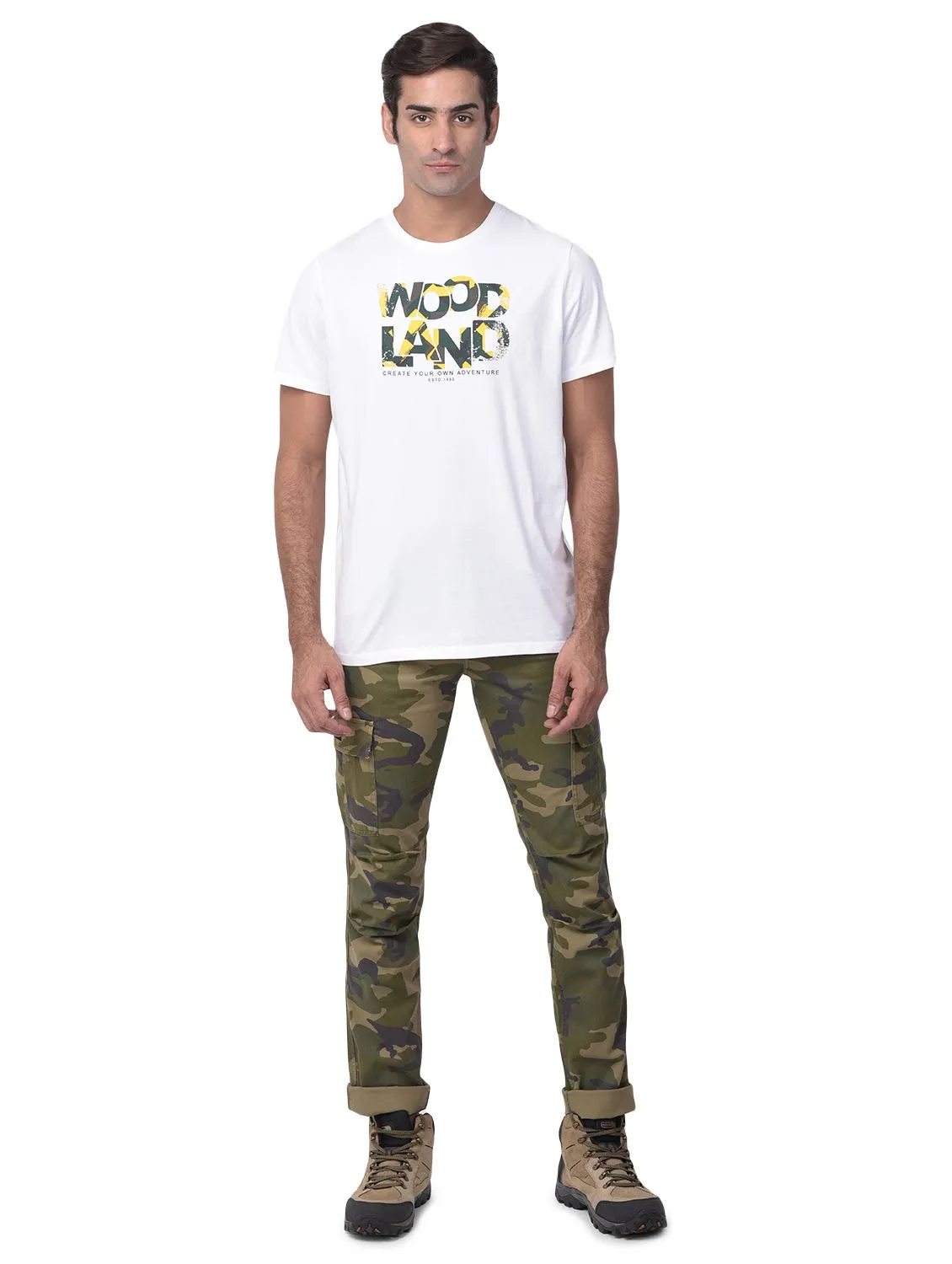 Camouflage green cargo pants - Thumbnail 1