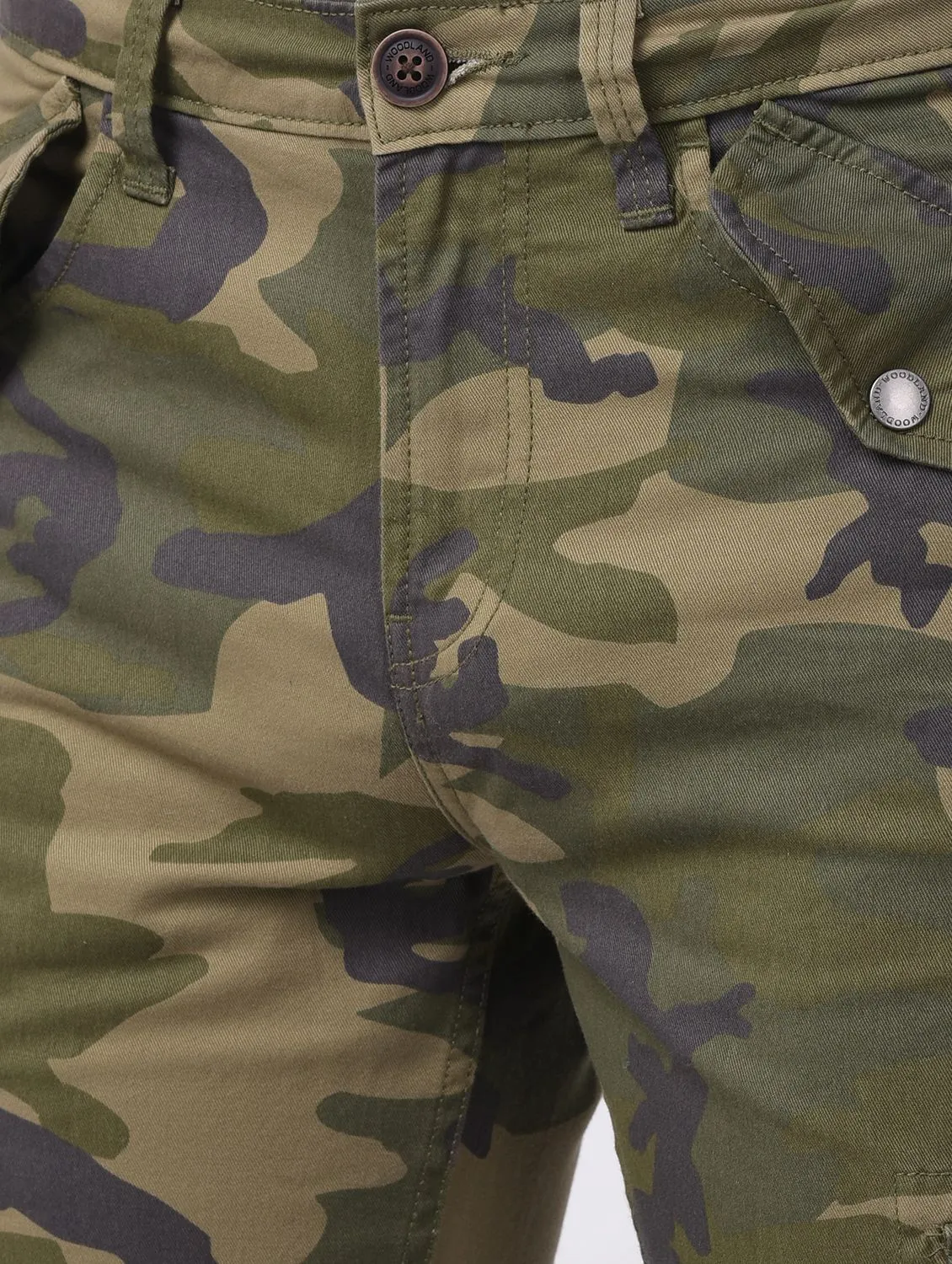 Camouflage green cargo pants - Thumbnail 3