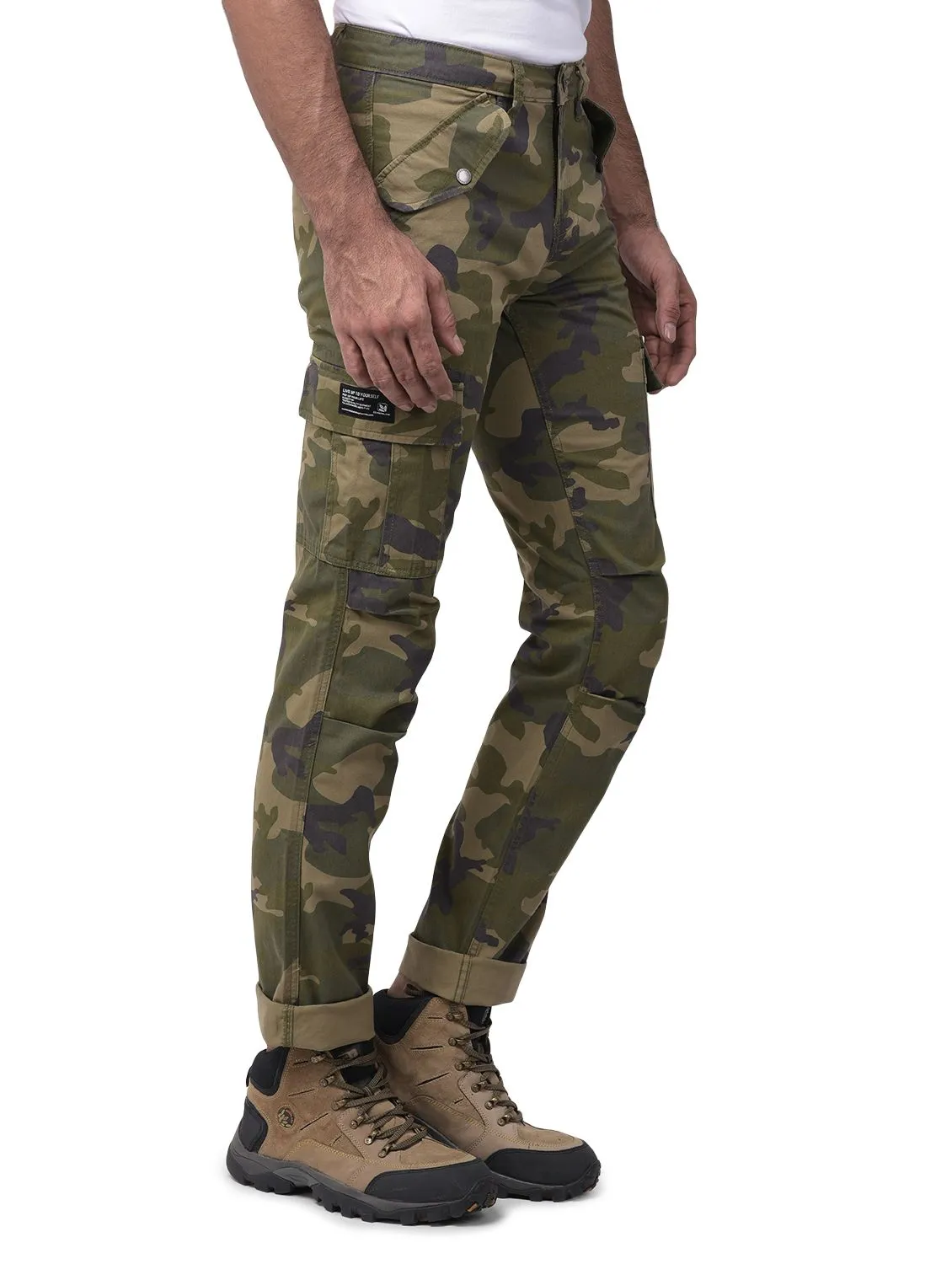 Camouflage green cargo pants - Thumbnail 7