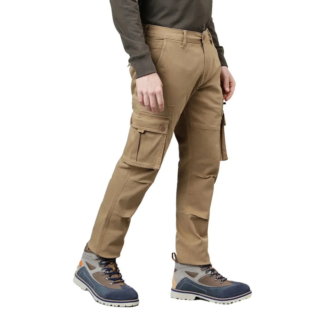 Camel Cargo Pants for Men - Thumbnail 3