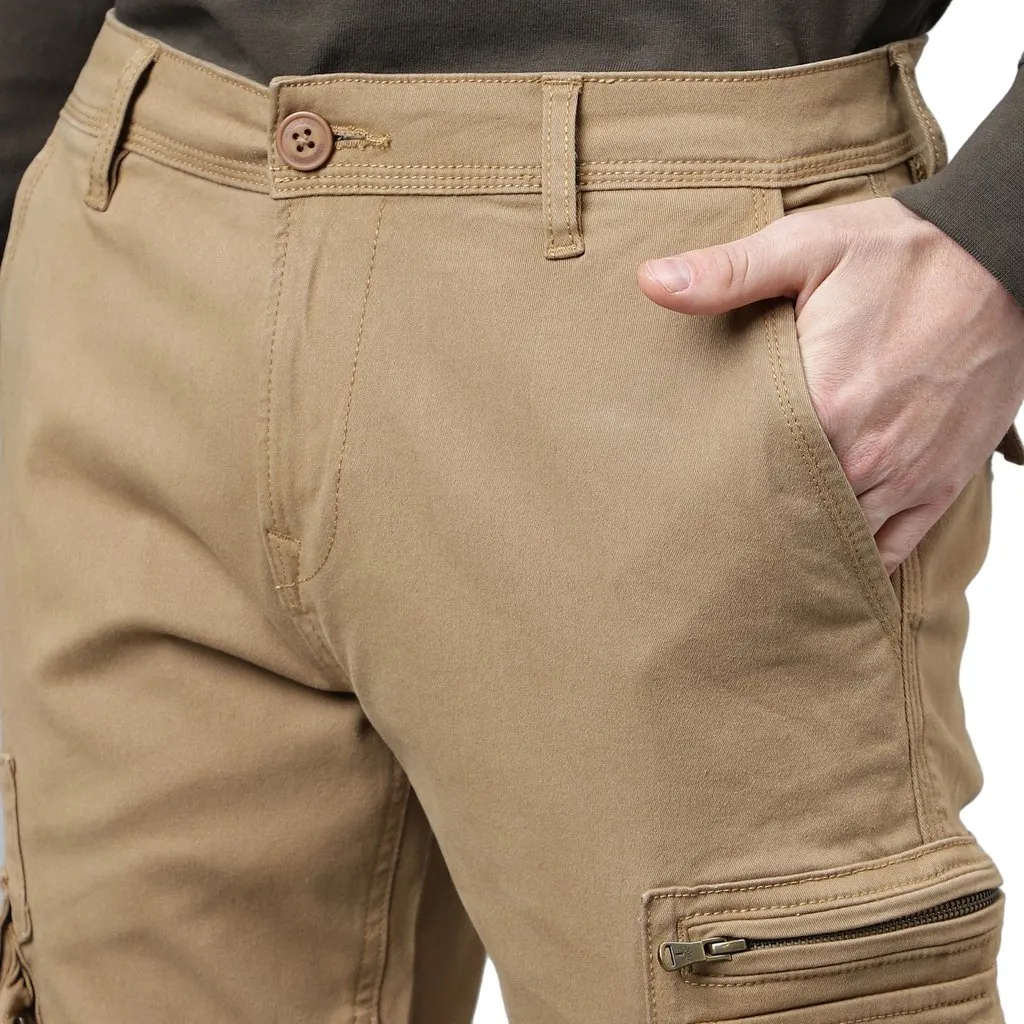 Camel Cargo Pants for Men - Thumbnail 5