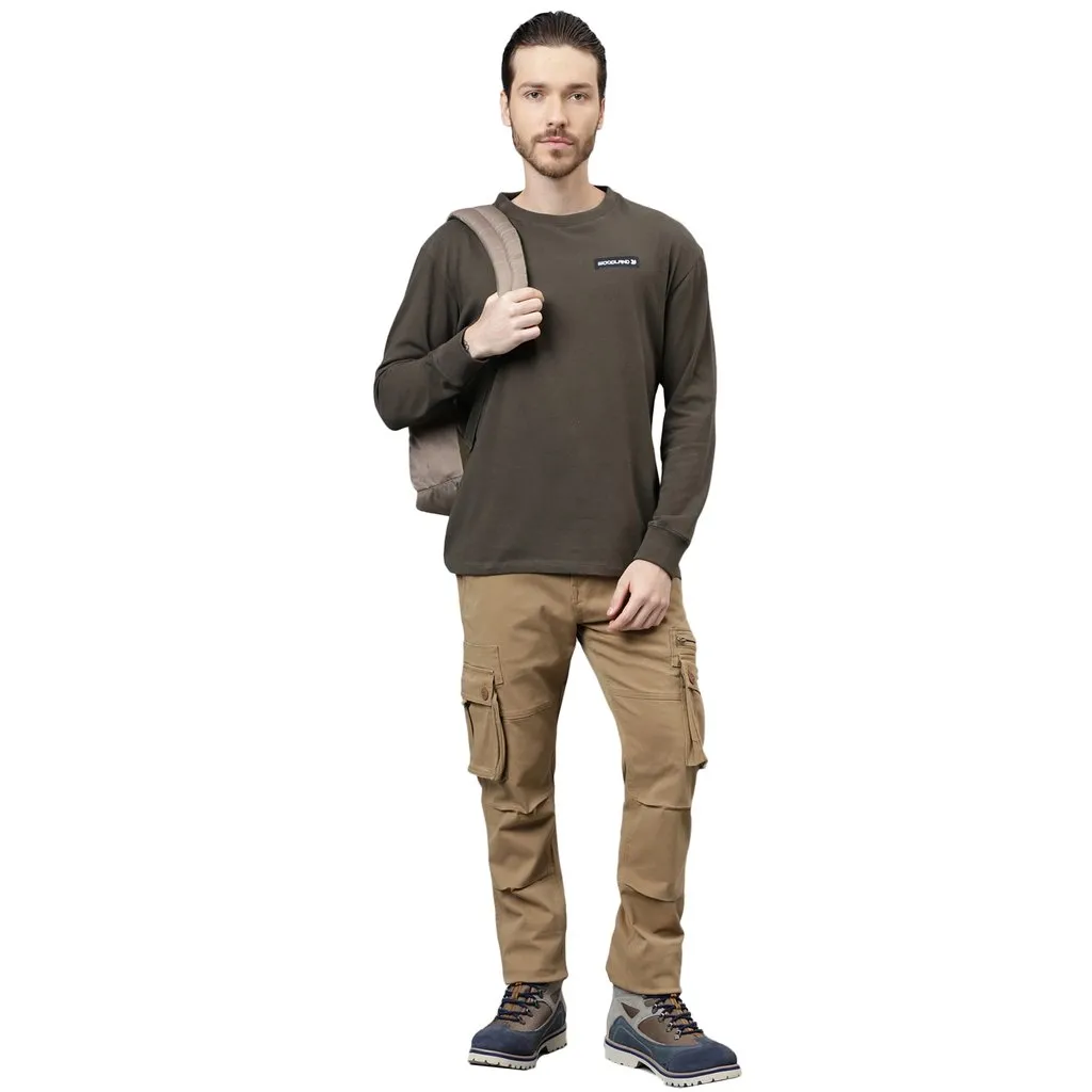 Camel Cargo Pants for Men - Thumbnail 7