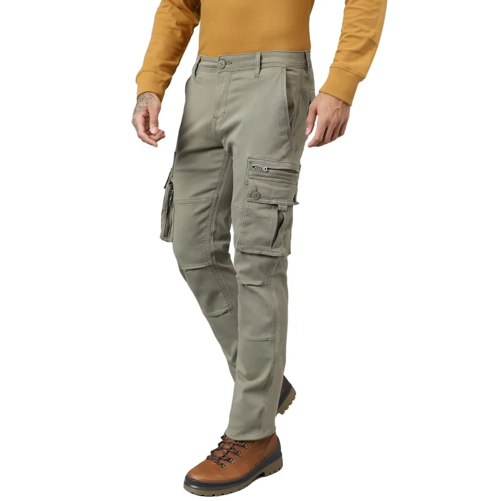 Green Cargo Pants for Men - Thumbnail 2