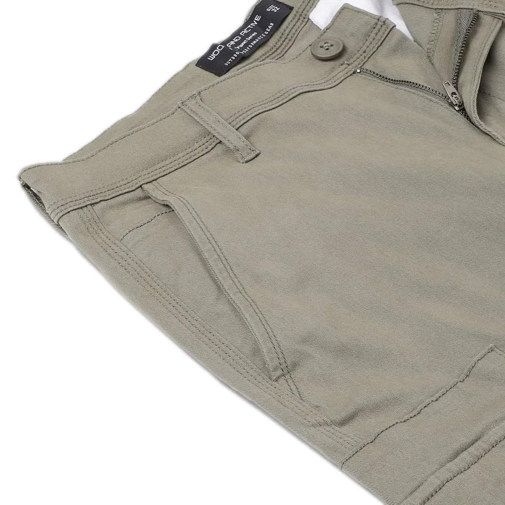Green Cargo Pants for Men - Thumbnail 4