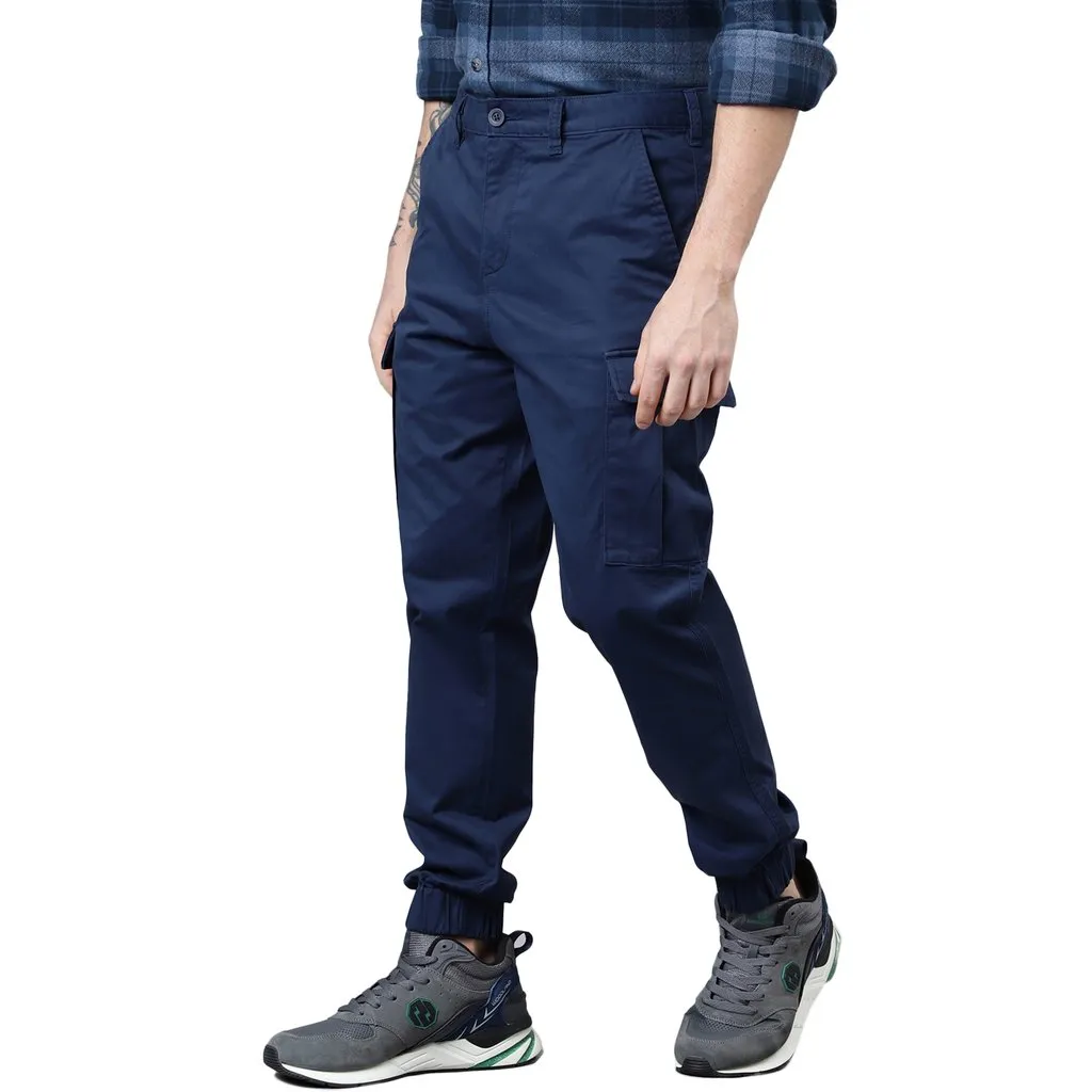 Navy Cargo Pants for Men - Thumbnail 2