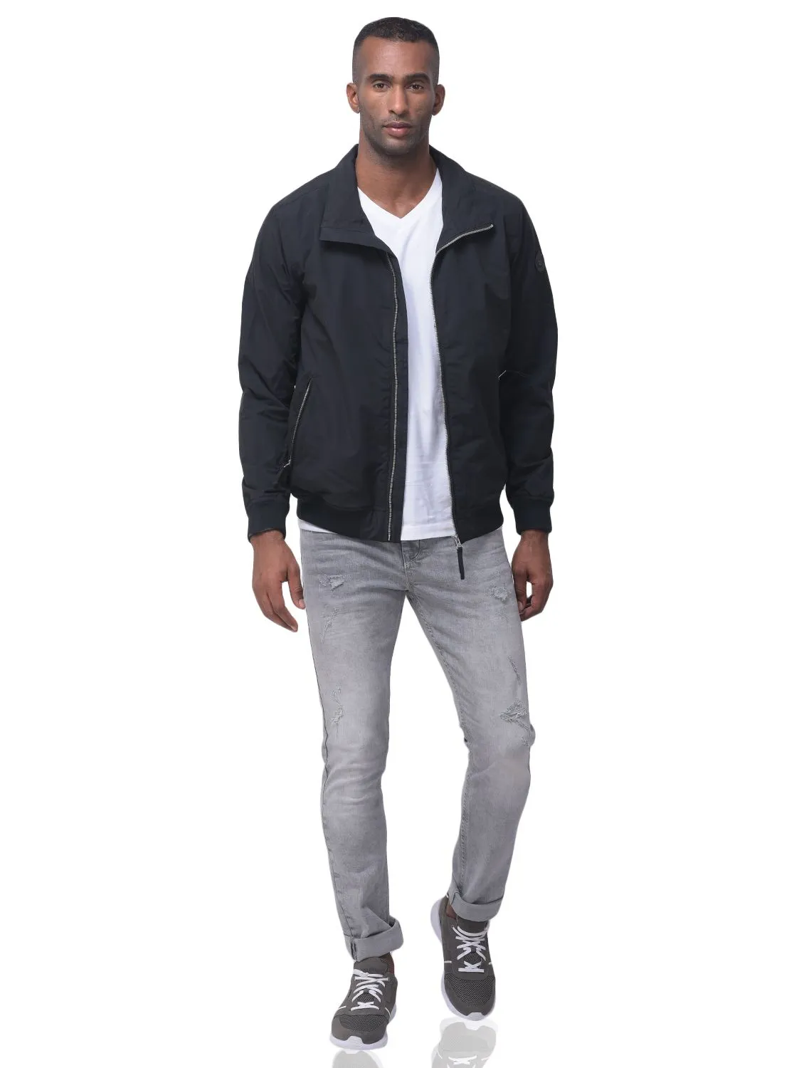 LIGHT GREY STRAIGHT FIT DENIM - Image 1