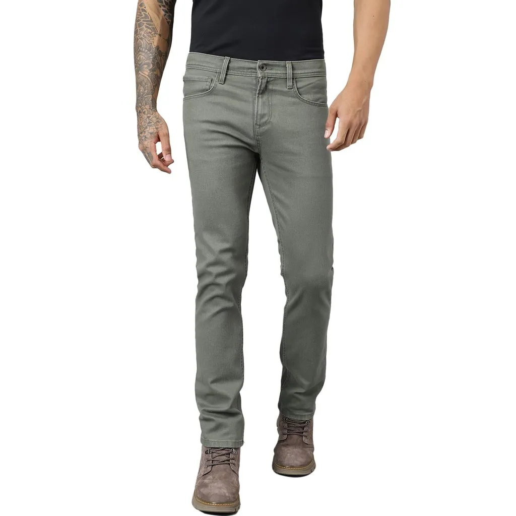 Olive Jeans for Men - Image 1