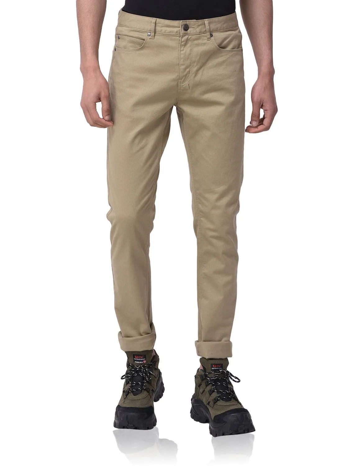 Beige chinos for men - Thumbnail 2