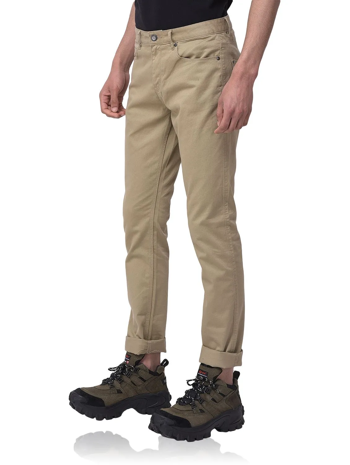 Beige chinos for men - Thumbnail 5