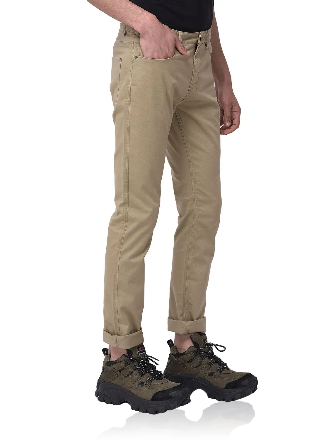 Beige chinos for men - Thumbnail 6
