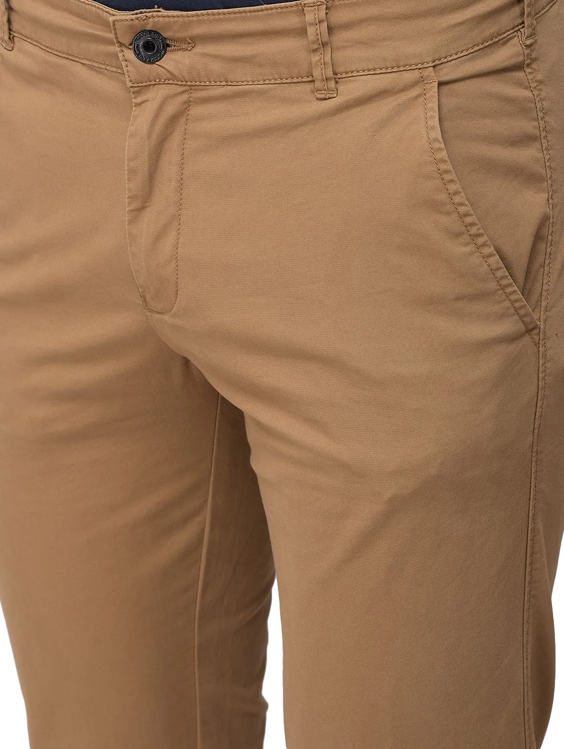 Camel chinos for men - Thumbnail 3