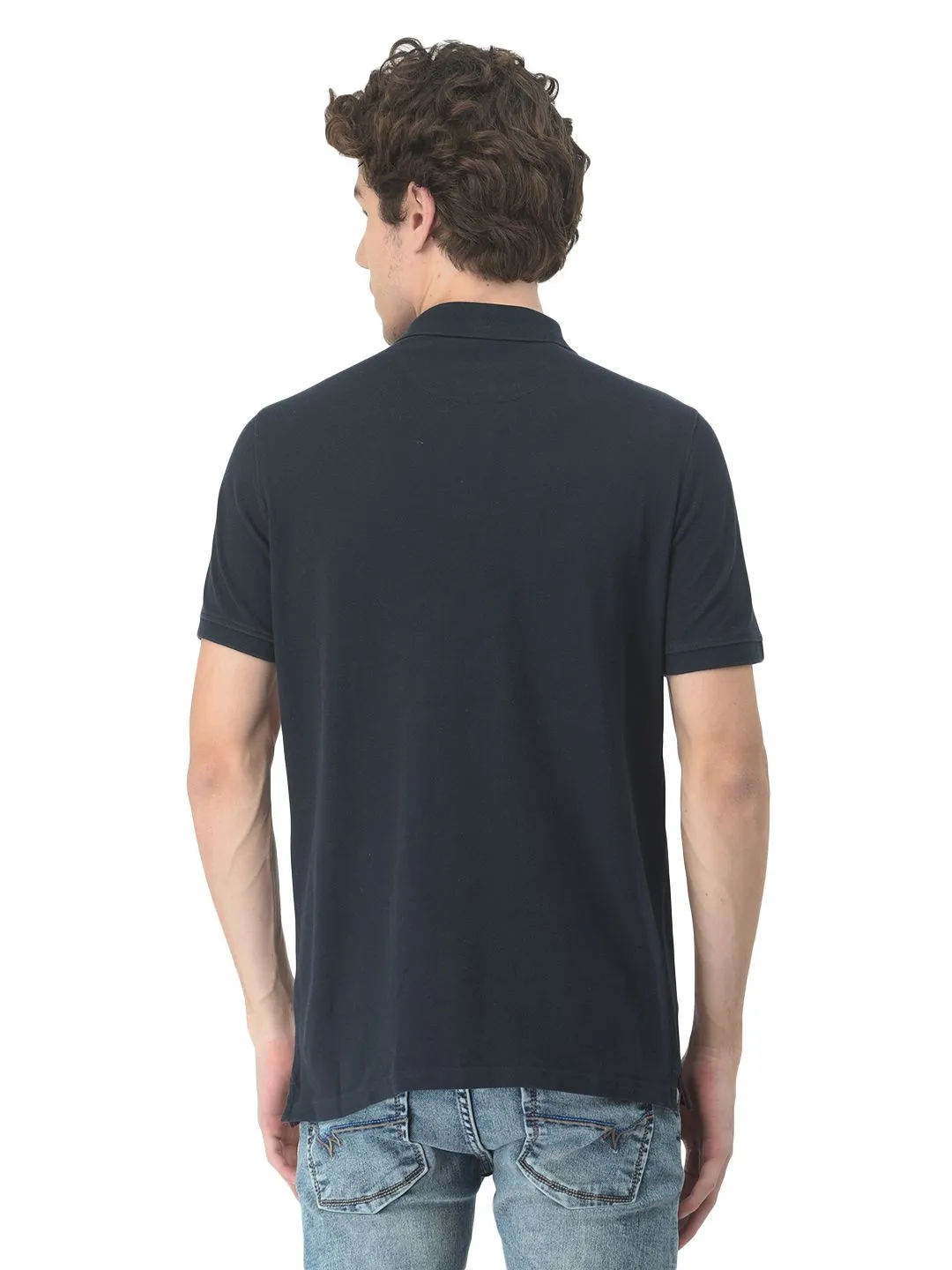 Navy polo t-shirt - Thumbnail 5