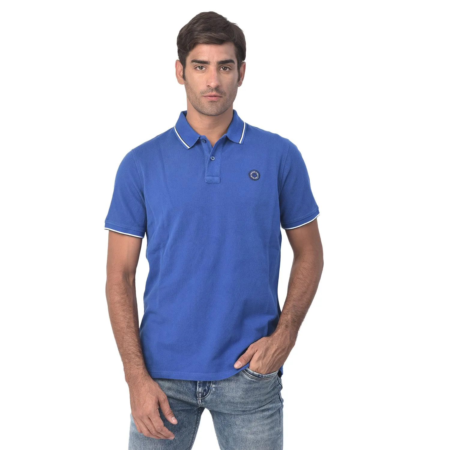 Royal Blue polo t-shirt - Thumbnail 2
