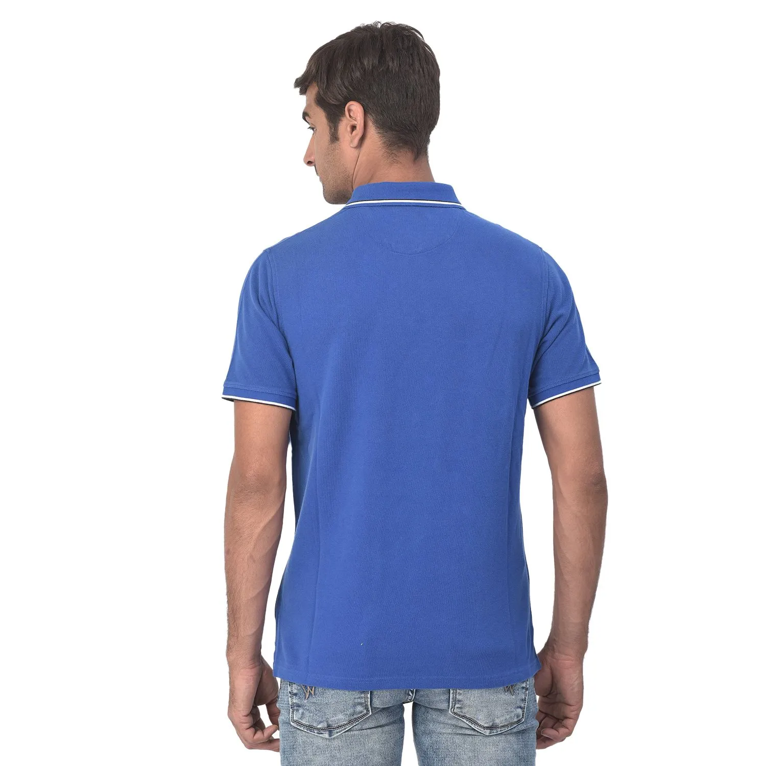 Royal Blue polo t-shirt - Thumbnail 4