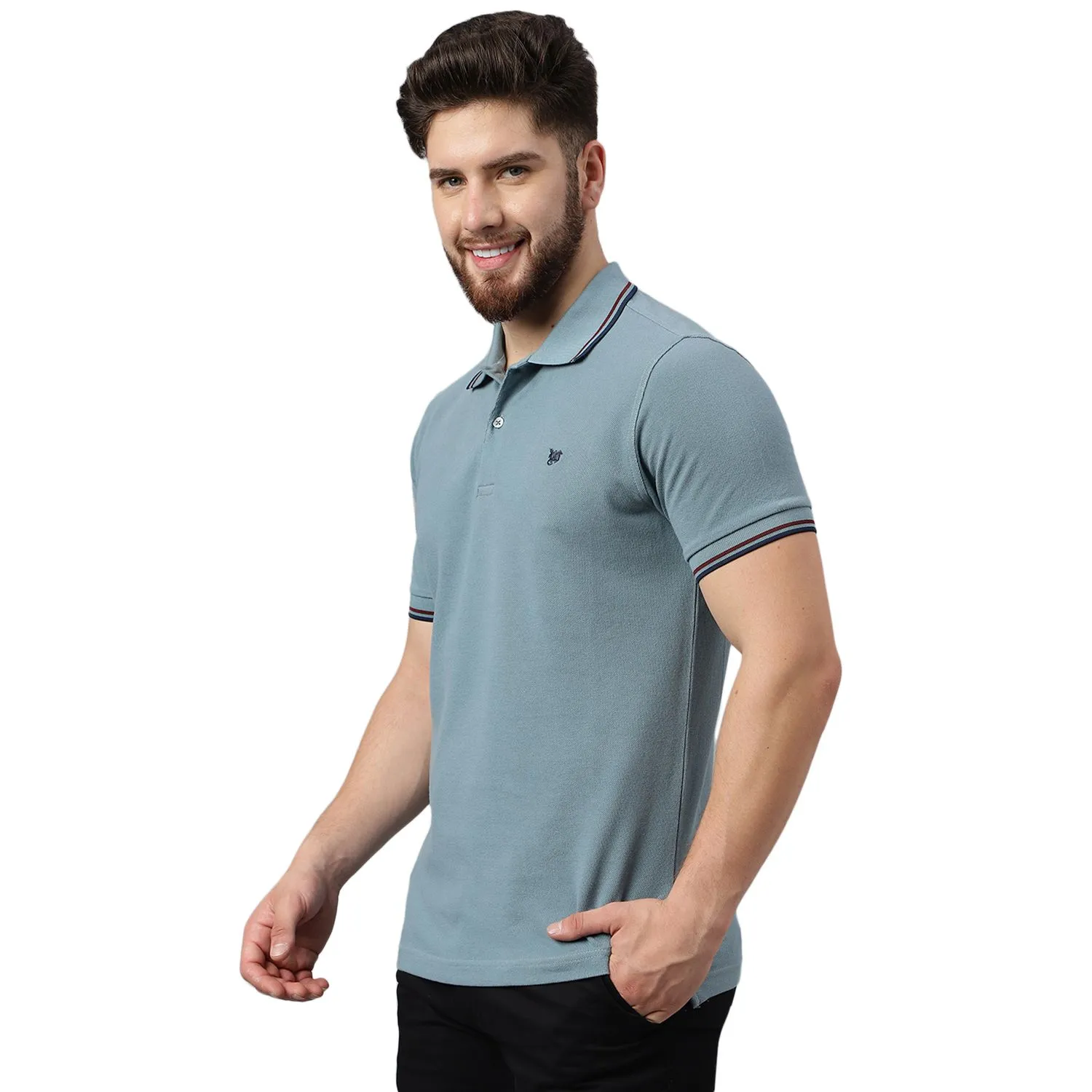 Lblue Polo T-shirt for Men - Thumbnail 3
