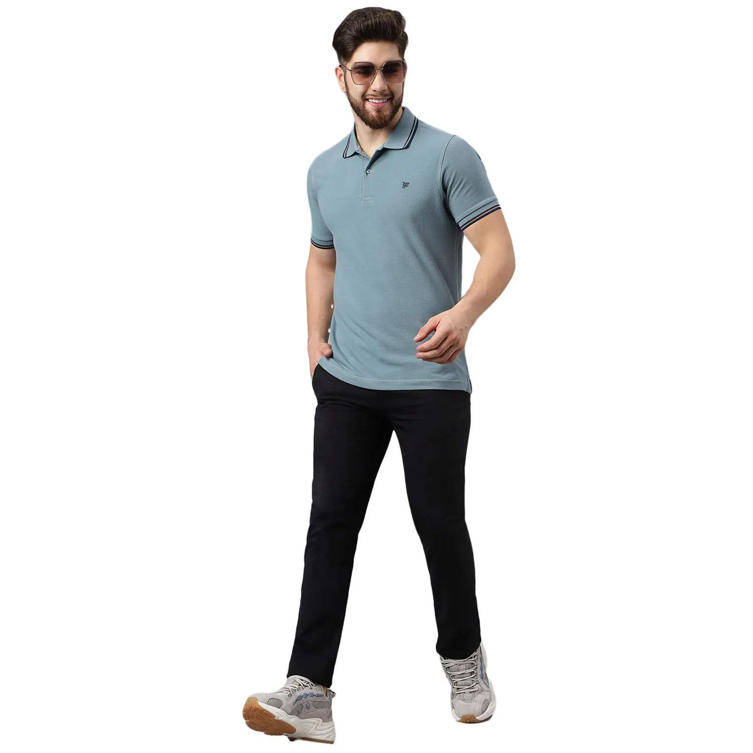 Lblue Polo T-shirt for Men - Thumbnail 7