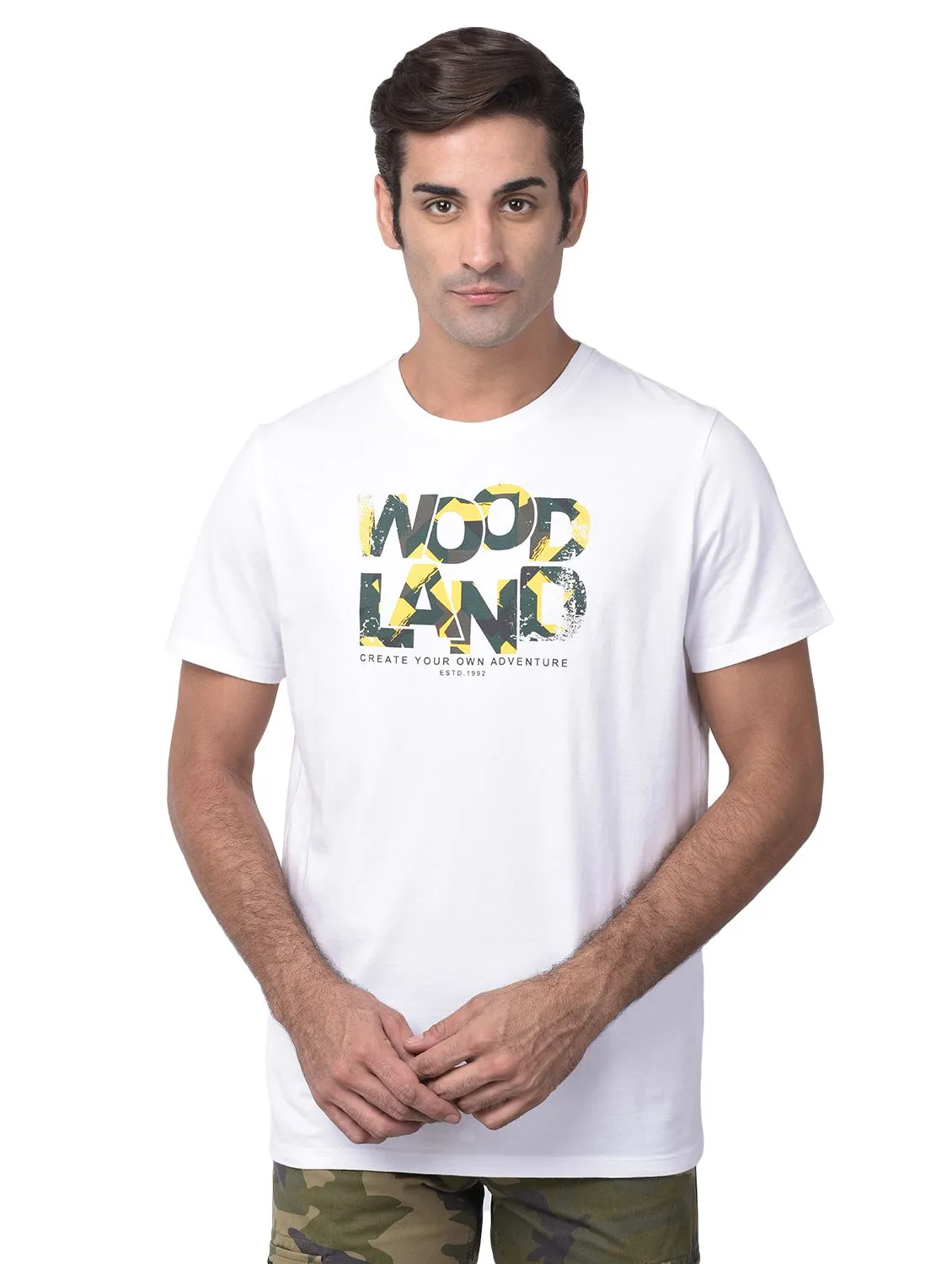 White round neck t-shirt - Thumbnail 2