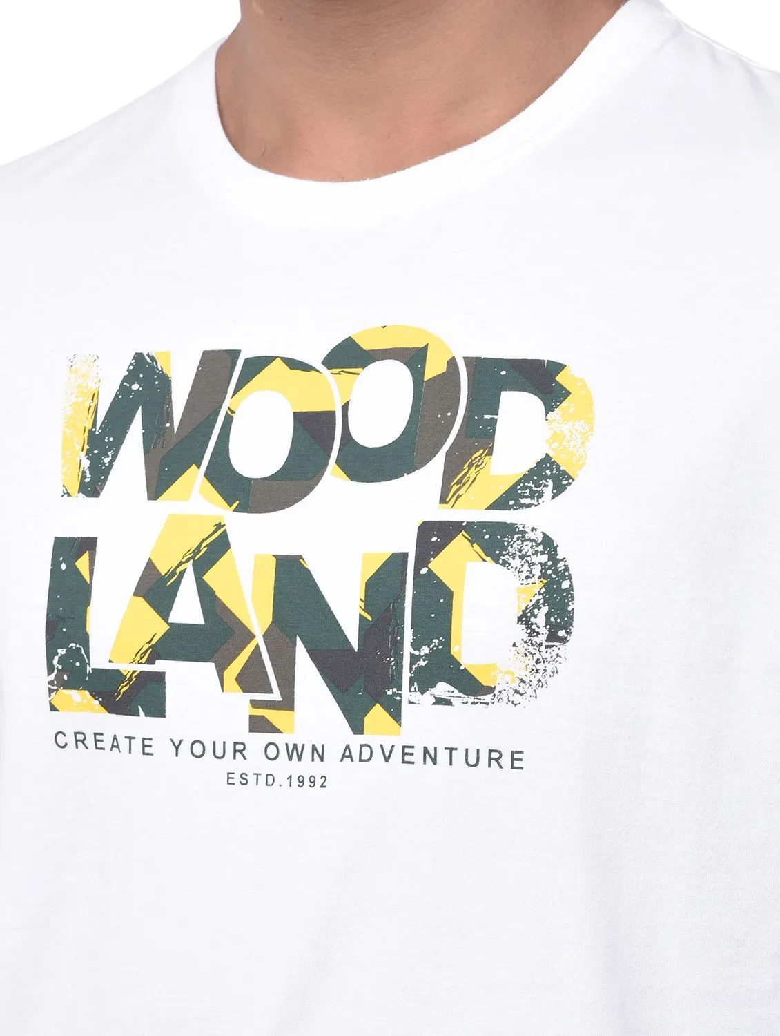 White round neck t-shirt - Thumbnail 3