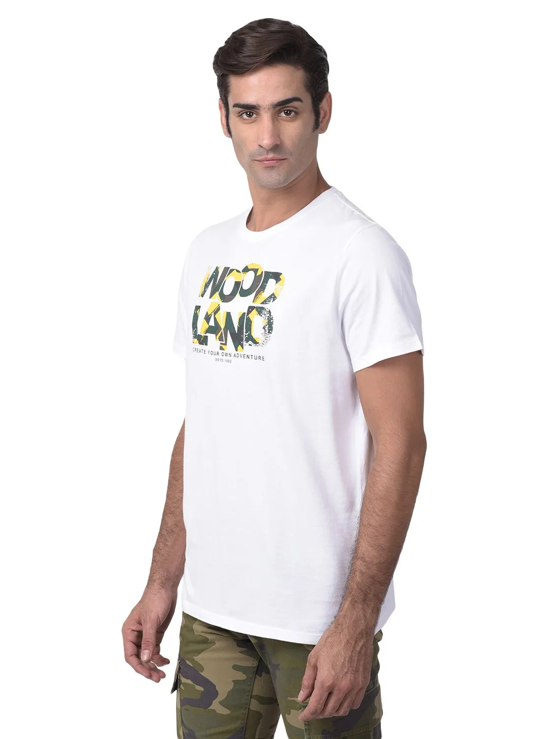 White round neck t-shirt - Thumbnail 5