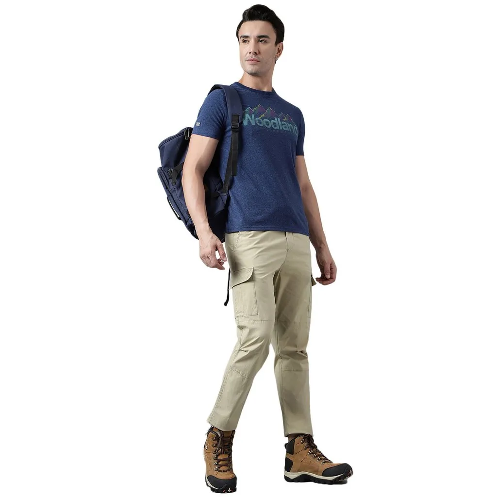 Navy Melange T-shirt for men - Thumbnail 7