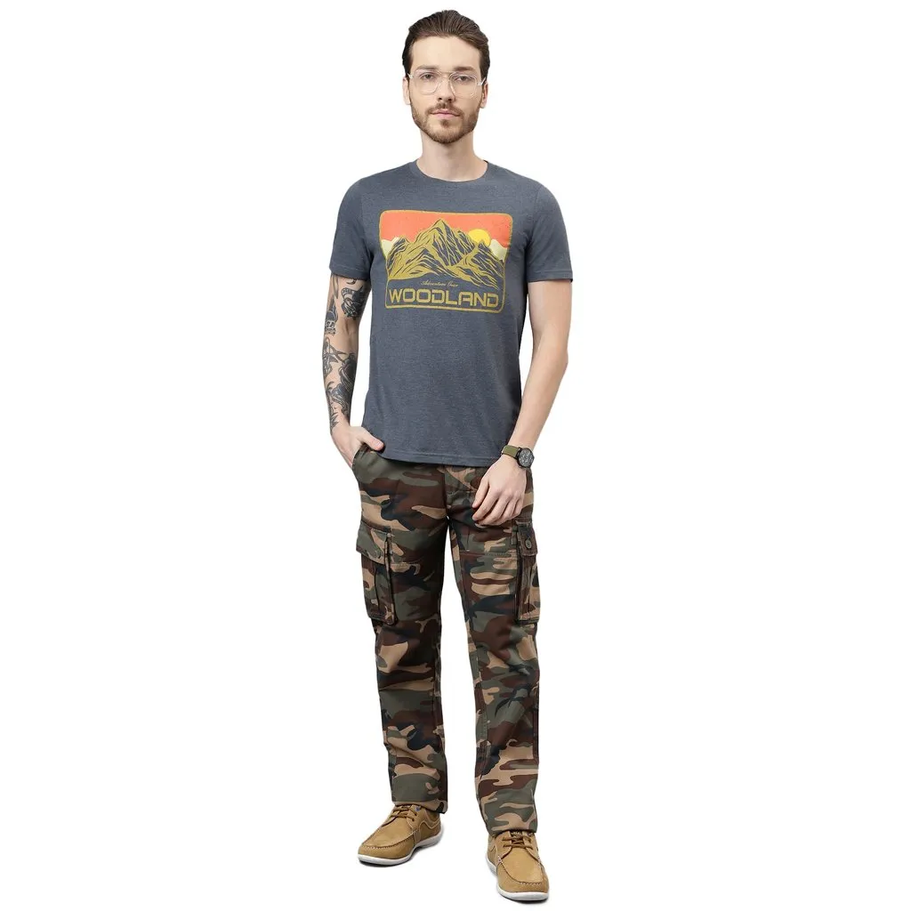 Rock grey crew-neck t-shirt for men - Thumbnail 7