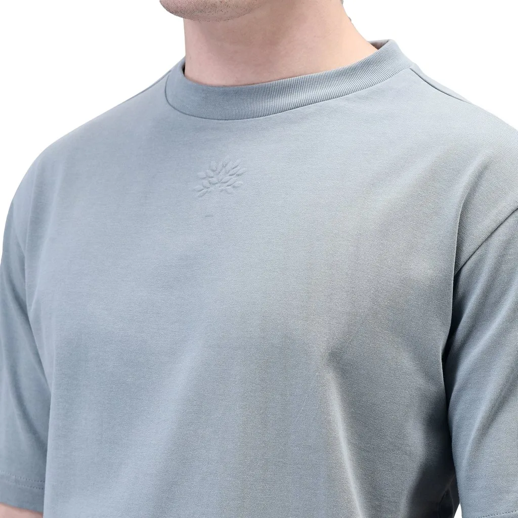 Greyish blue Crew-neck t-shirt for men - Thumbnail 5