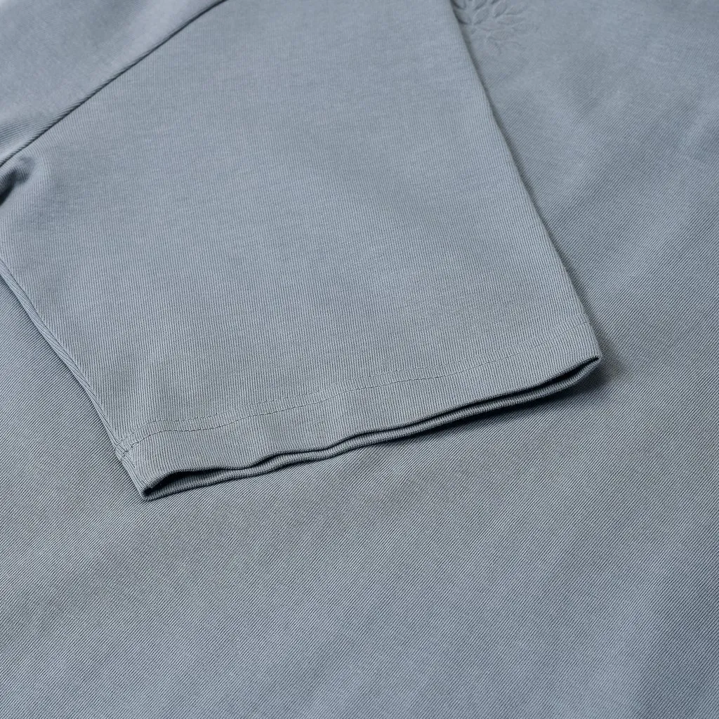 Greyish blue Crew-neck t-shirt for men - Thumbnail 6