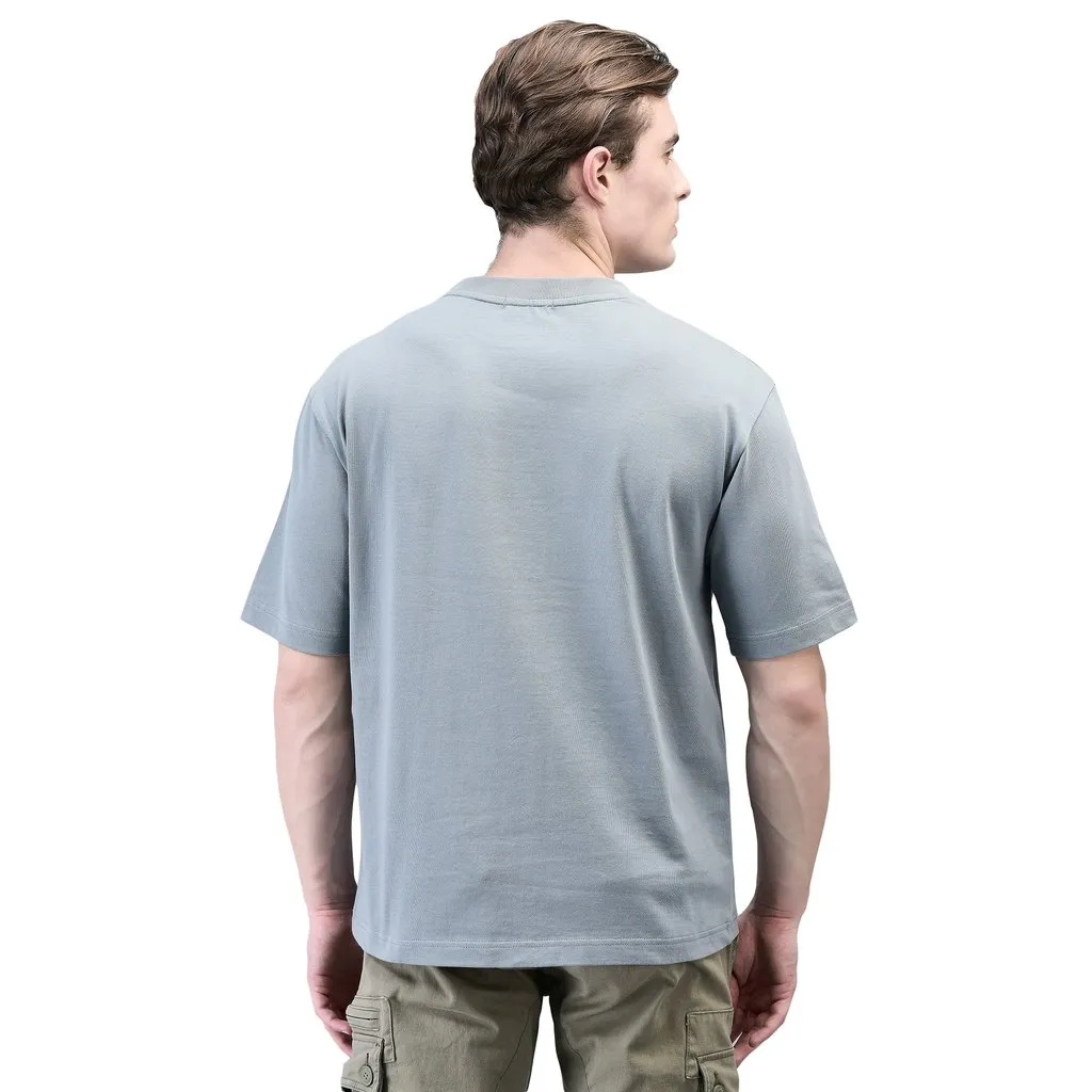 Greyish blue Crew-neck t-shirt for men - Thumbnail 7