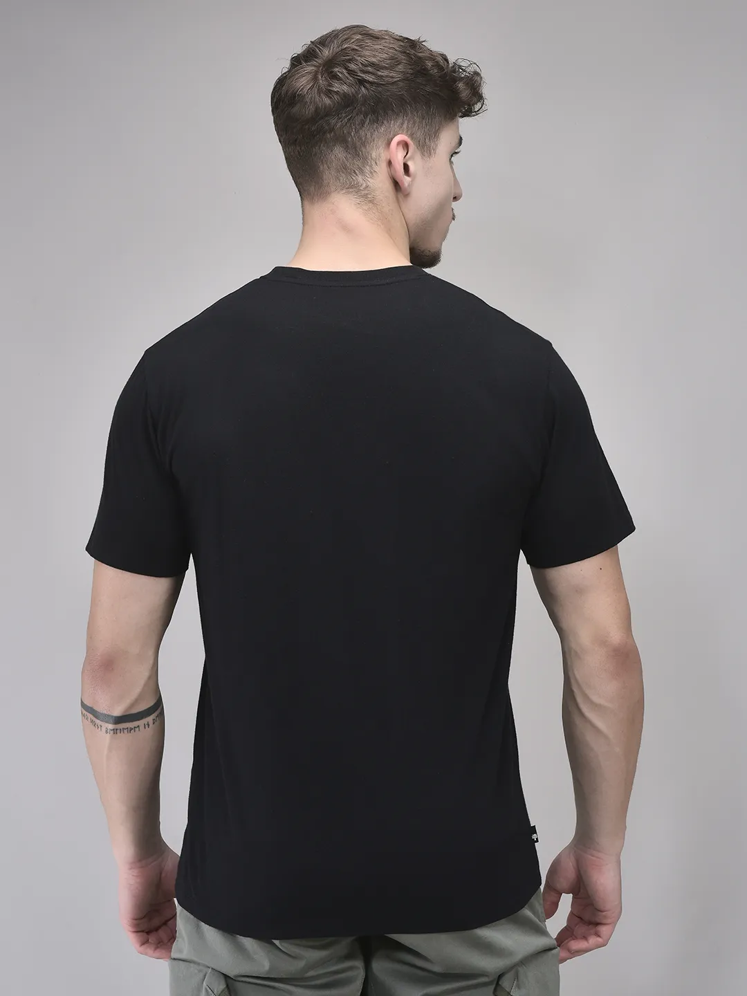 Woodland Black Round Neck Tshirt - Thumbnail 5