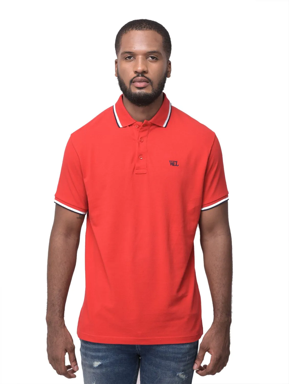 Red polo t-shirt for men - Thumbnail 2