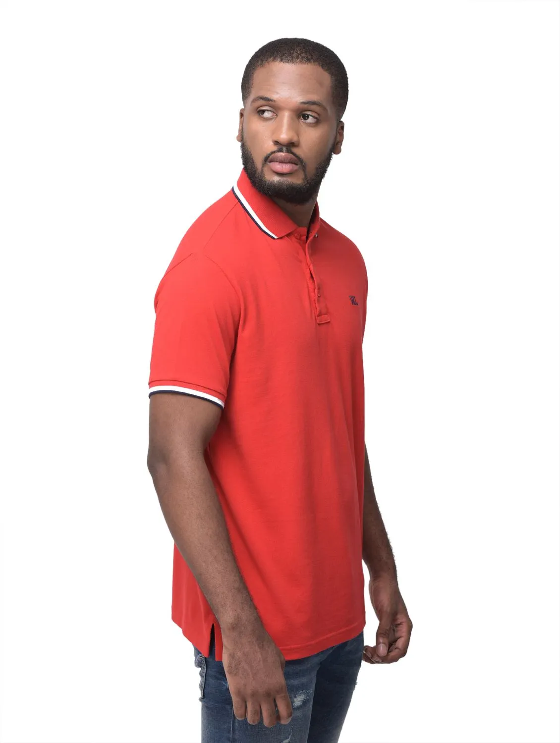 Red polo t-shirt for men - Thumbnail 6