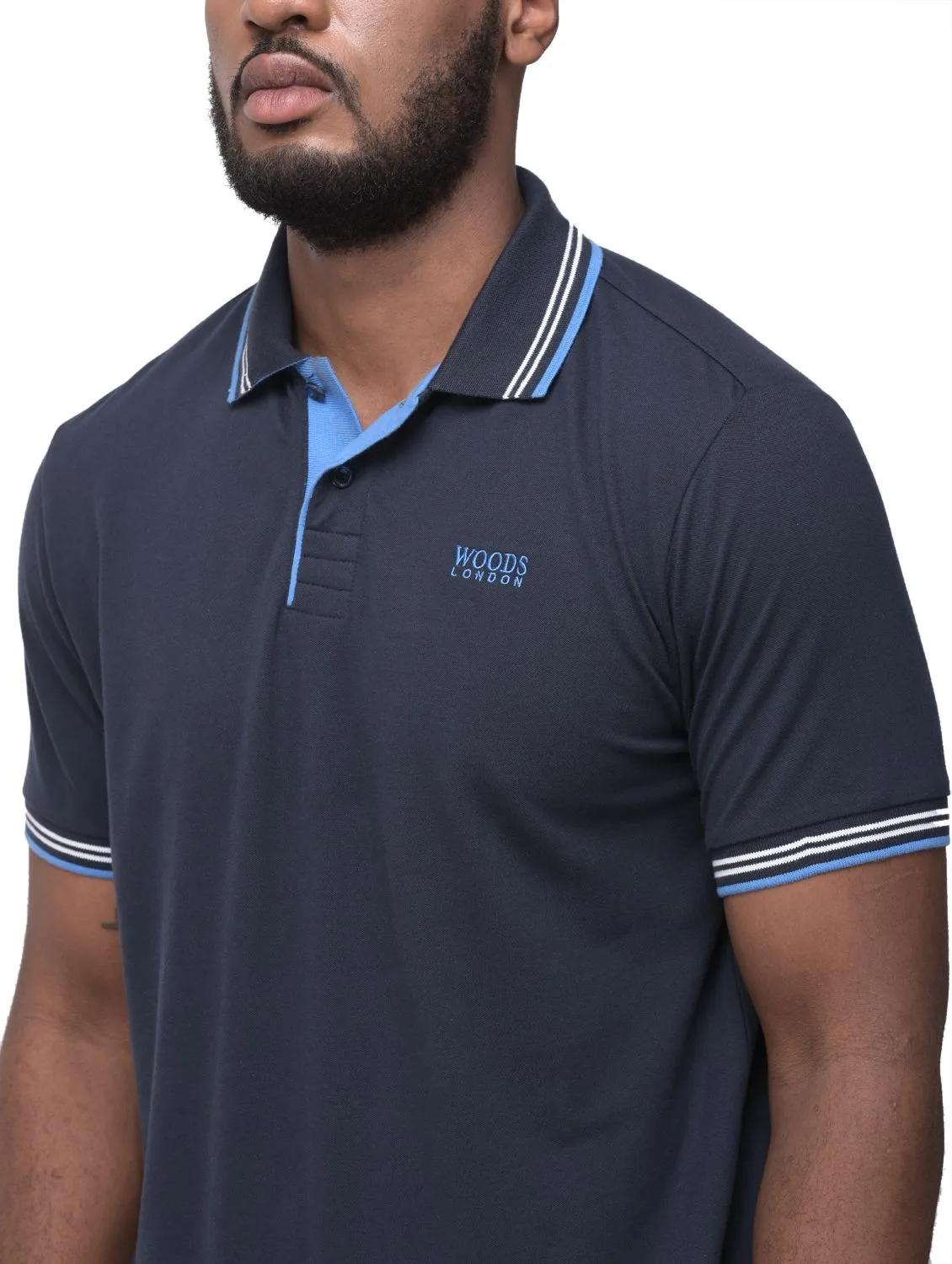 CARBON BLUE polo neck t-shirt - Thumbnail 3