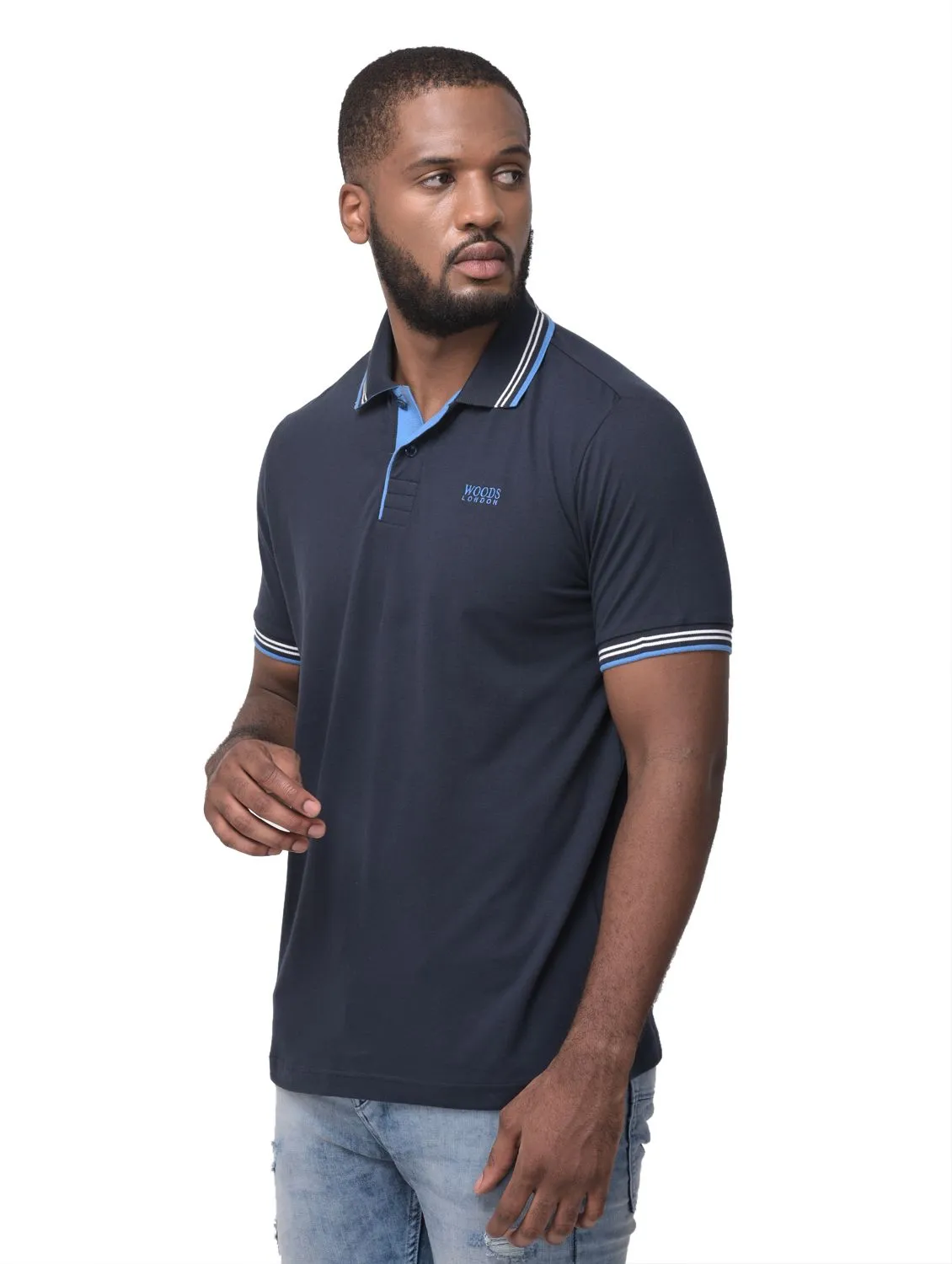CARBON BLUE polo neck t-shirt - Thumbnail 5
