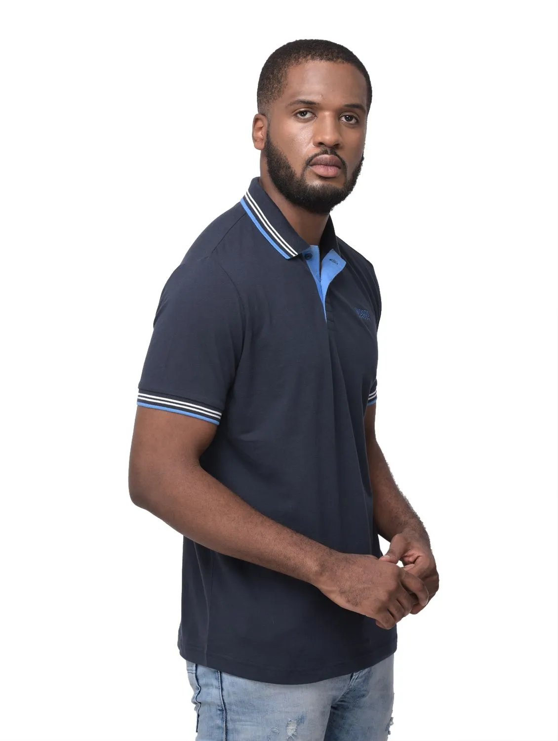 CARBON BLUE polo neck t-shirt - Thumbnail 6