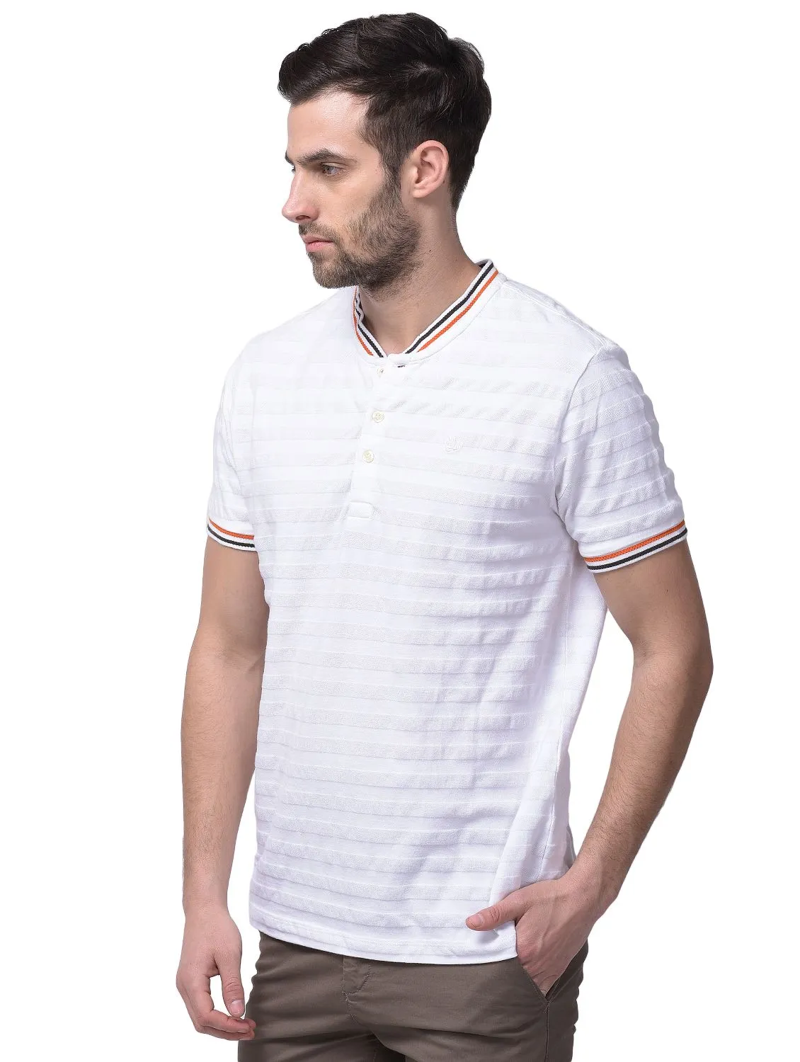 White t-shirt for men - Thumbnail 5