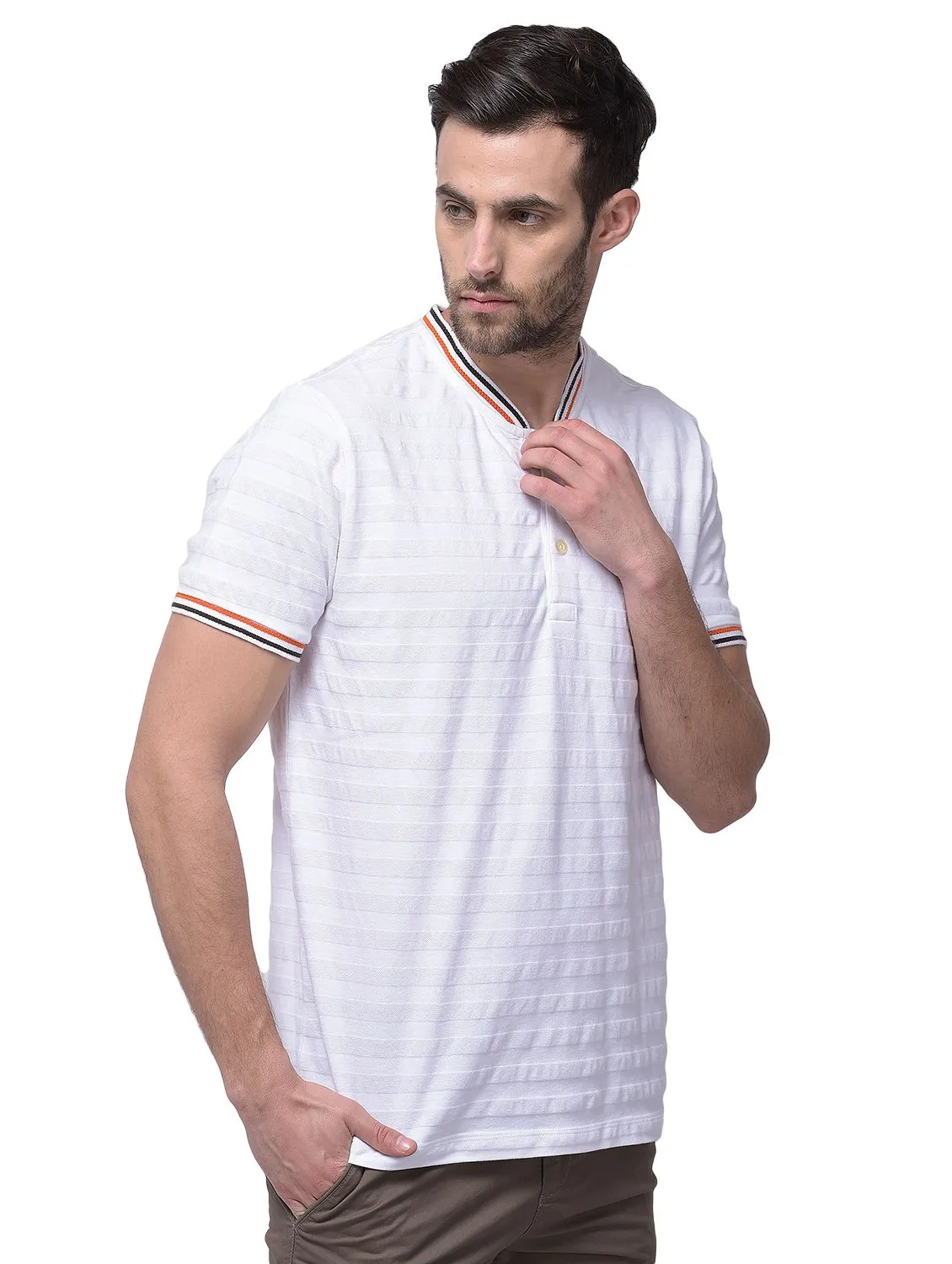 White t-shirt for men - Thumbnail 6
