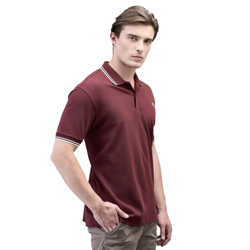 Maroon Polo T-shirt for Men - Thumbnail 3